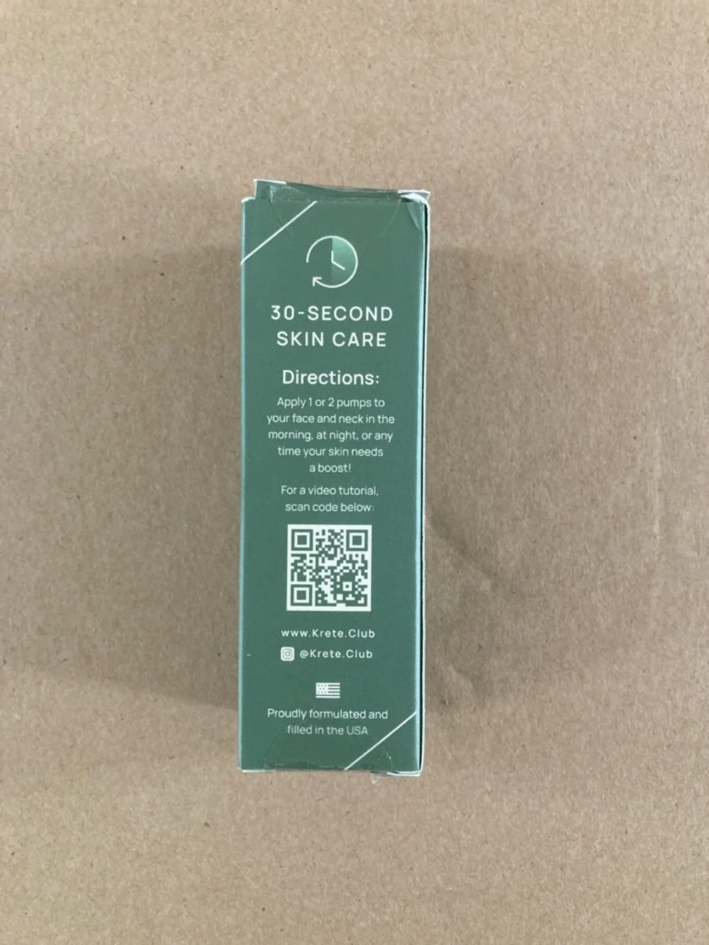 KRETE Hydrating Facial Serum for Men NWT Apple Stem Cell Extract 1 oz